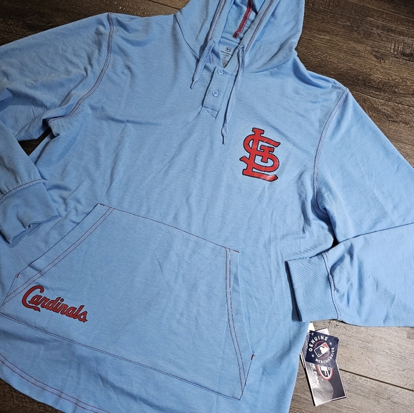 MLB St. Louis Cardinals Blue Light-weight Hoodie Men's Large New With Tags - Picture 4 of 8
